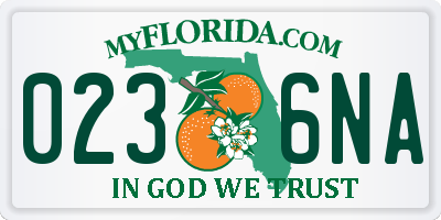 FL license plate 0236NA