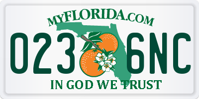 FL license plate 0236NC