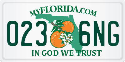 FL license plate 0236NG