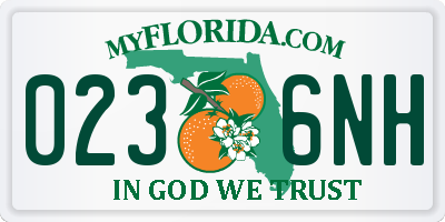 FL license plate 0236NH
