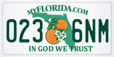 FL license plate 0236NM