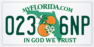 FL license plate 0236NP