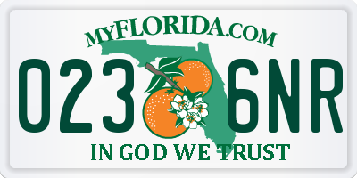 FL license plate 0236NR