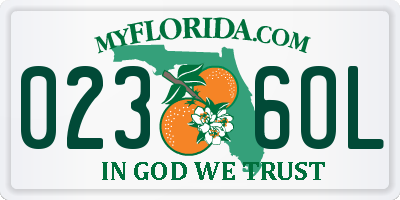 FL license plate 0236OL
