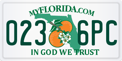 FL license plate 0236PC