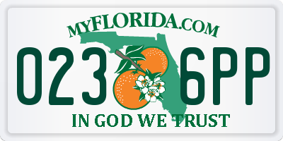 FL license plate 0236PP