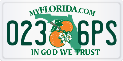 FL license plate 0236PS