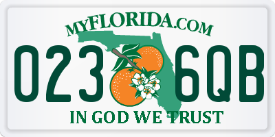 FL license plate 0236QB