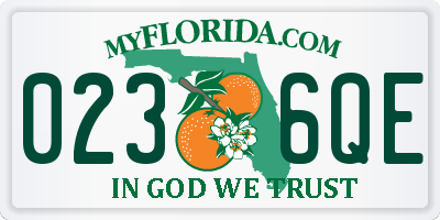 FL license plate 0236QE