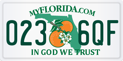 FL license plate 0236QF