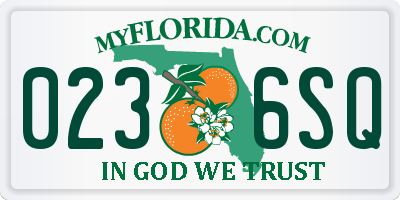 FL license plate 0236SQ