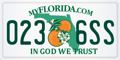 FL license plate 0236SS