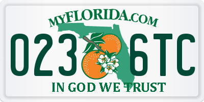 FL license plate 0236TC