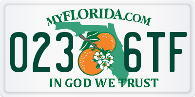 FL license plate 0236TF