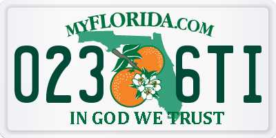 FL license plate 0236TI