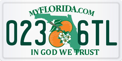 FL license plate 0236TL