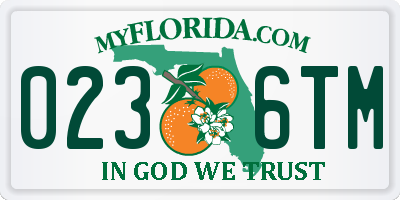 FL license plate 0236TM