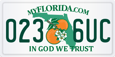 FL license plate 0236UC