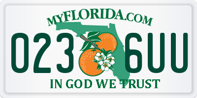 FL license plate 0236UU