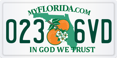 FL license plate 0236VD