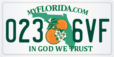 FL license plate 0236VF