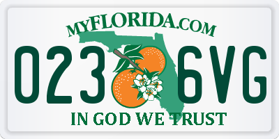 FL license plate 0236VG