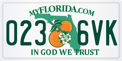 FL license plate 0236VK