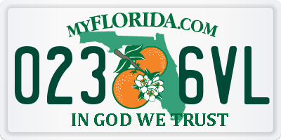 FL license plate 0236VL