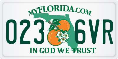 FL license plate 0236VR
