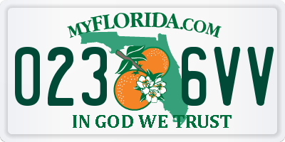 FL license plate 0236VV