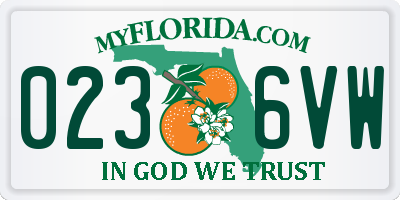 FL license plate 0236VW