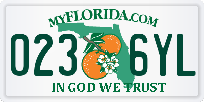 FL license plate 0236YL