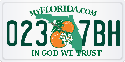 FL license plate 0237BH