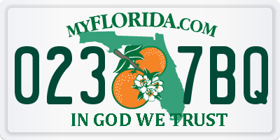 FL license plate 0237BQ