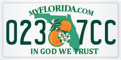 FL license plate 0237CC