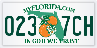 FL license plate 0237CH