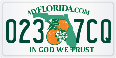 FL license plate 0237CQ
