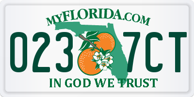 FL license plate 0237CT