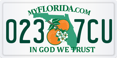 FL license plate 0237CU