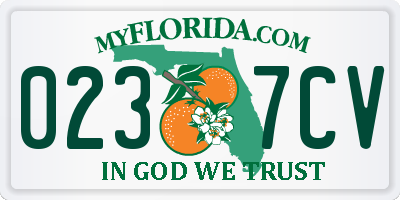 FL license plate 0237CV