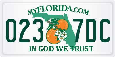 FL license plate 0237DC