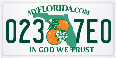 FL license plate 0237EO