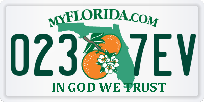 FL license plate 0237EV
