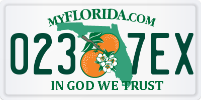 FL license plate 0237EX