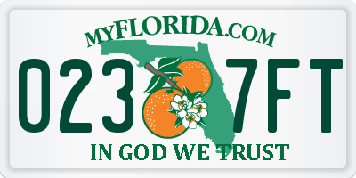 FL license plate 0237FT