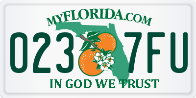 FL license plate 0237FU
