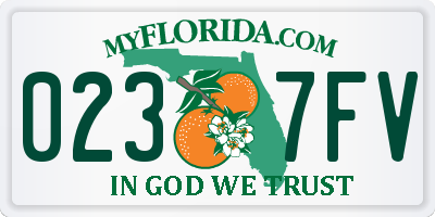FL license plate 0237FV