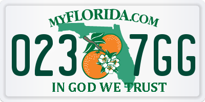 FL license plate 0237GG