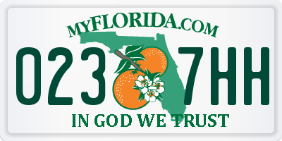 FL license plate 0237HH