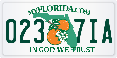 FL license plate 0237IA